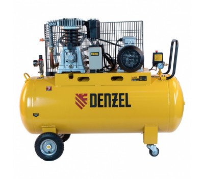 Компрессор воздушный, ременный привод BCI4000-T/200, 4.0 кВт, 200 литров, 690 л/мин Denzel