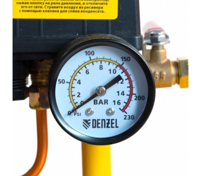 Компрессор воздушный, ременный привод BCI4000-T/200, 4.0 кВт, 200 литров, 690 л/мин Denzel