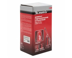 Домкрат гидравлический бутылочный, 5 т, высота подъема 216-413 мм Matrix-foto11