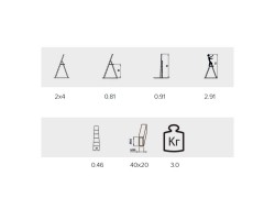 Двухсторонняя стремянка алюминиевая 7204 Алюмет-foto2