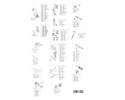 Двигатель дизельный KM186FA/E/Engine-foto3