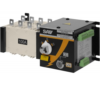 Реверсивный рубильник АВР (устройство автоматического ввода резерва) SHIQ5-100A 4P