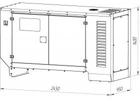Шумозащитный кожух для генератора до 30 кВт (У)-foto2