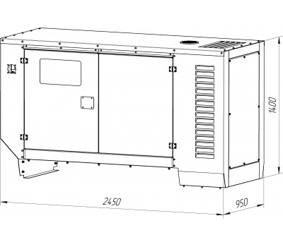 Шумозащитный кожух для генератора до 30 кВт (У)