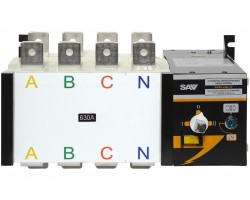 Реверсивный рубильник АВР (устройство автоматического ввода резерва) SHIQ5-630 4P-foto2