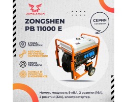 Бензиновый генератор Zongshen PB 11000 E