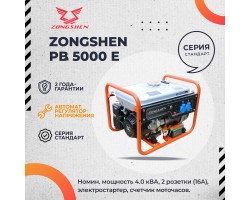 Бензиновый генератор Zongshen PB 5000 E-foto6