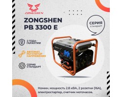 Бензиновый генератор Zongshen PB 3300 E