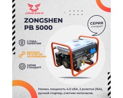 Бензиновый генератор Zongshen PB 5000