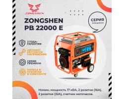 Бензиновый генератор Zongshen PB 22000 E