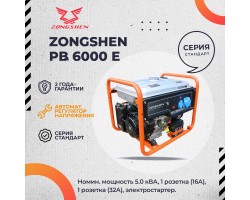 Бензиновый генератор Zongshen PB 6000 E-foto5