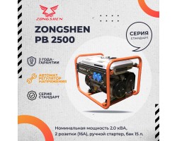 Генератор бензиновый Zongshen PB 2500