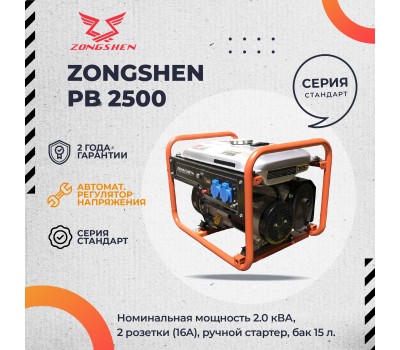 Генератор бензиновый Zongshen PB 2500