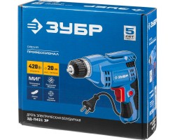 Дрель реверсивная Зубр ЗД-П421 ЭР серия ПРОФЕССИОНАЛ-foto2
