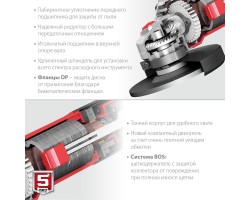 Угловая шлифмашина с регулировкой оборотов Зубр УШМ-125-1105 ЭТ-foto5