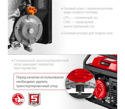 Генератор газовый ЗУБР СГ-3300