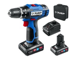 Аккумуляторная дрель-шуруповерт 12В 2 АКБ (4Ач) Зубр DL-121-42 в сумке-foto2