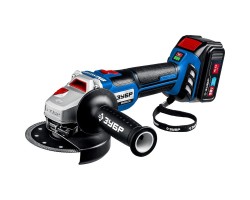 Аккумуляторная бесщеточная угловая шлифмашина Зубр AB-125-41-foto7