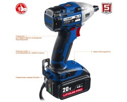 Ударный гайковерт аккумуляторный, BL-motor, 2 АКБ ЗУБР GB-250 A5 серия ПРОФЕССИОНАЛ-foto4