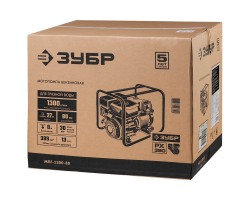 Мотопомпа бензиновая Зубр МПГ-1300-80 серия МАСТЕР-foto11