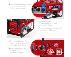 Генератор бензиновый ЗУБР СБ-8000Е-foto4