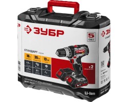 Дрель-шуруповерт 2 АКБ Зубр ДШЛ-181 серия СТАНДАРТ-foto19