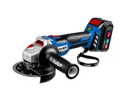 Аккумуляторная бесщеточная угловая шлифмашина Зубр AB-125-42-foto2