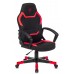 Кресло игровое Zombie 10 черный/красный текстиль/эко.кожа крестовина пластик