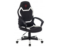 Кресло игровое Zombie 10 черный/белый текстиль/эко.кожа крестовина пластик