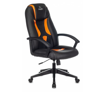 Кресло игровое Zombie 8 черный/оранжевый эко.кожа крестовина пластик