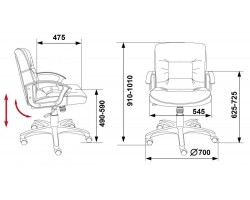 Кресло Бюрократ KB-7 черный искусственная кожа-foto5