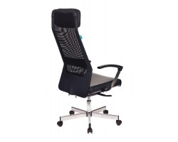 Кресло руководителя Бюрократ T-995SL черный TW-01 эко.кожа/сетка с подголов. крестовина металл серебристый-foto4