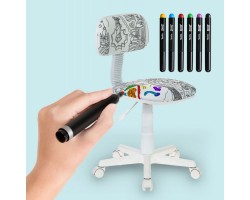 Кресло детское Бюрократ CH-W201NX белый раскраска крестовина пластик пластик белый-foto2