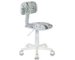 Кресло детское Бюрократ CH-W201NX белый раскраска крестовина пластик пластик белый-foto3