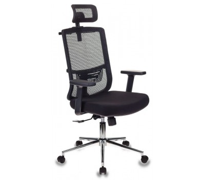 Кресло руководителя Бюрократ MC-612-H черный BM-11 сиденье черный 26-В01 сетка/ткань крестовина хром