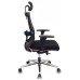 Кресло руководителя Бюрократ MC-815-H черный сетка/ткань с подголов. крестовина алюминий
