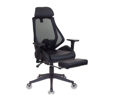 Кресло игровое Бюрократ CH-770 черный искусст.кожа/сетка с подголов. крестовина пластик подст.для ног