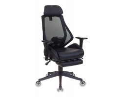 Кресло игровое Бюрократ CH-770 черный искусст.кожа/сетка с подголов. крестовина пластик подст.для ног-foto2