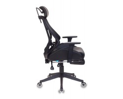 Кресло игровое Бюрократ CH-770 черный искусст.кожа/сетка с подголов. крестовина пластик подст.для ног-foto3