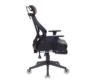 Кресло игровое Бюрократ CH-770 черный искусст.кожа/сетка с подголов. крестовина пластик подст.для ног