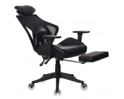 Кресло игровое Бюрократ CH-770 черный искусст.кожа/сетка с подголов. крестовина пластик подст.для ног-foto5