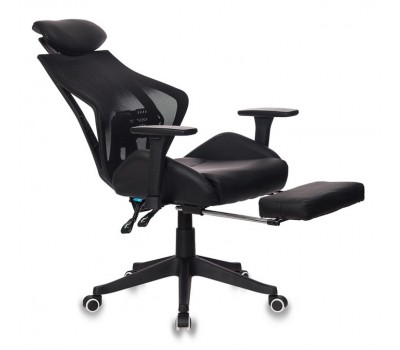 Кресло игровое Бюрократ CH-770 черный искусст.кожа/сетка с подголов. крестовина пластик подст.для ног