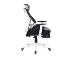 Кресло игровое Бюрократ CH-W770 черный искусст.кожа/сетка с подголов. крестовина пластик подст.для ног пластик белый-foto3