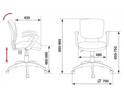 Кресло Бюрократ CH-636AXSN Bahama темно-серый крестовина пластик-foto6