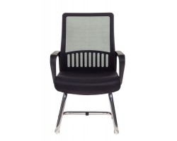 Кресло Бюрократ MC-209 черный TW-01 TW-11 сетка/ткань полозья металл хром-foto2