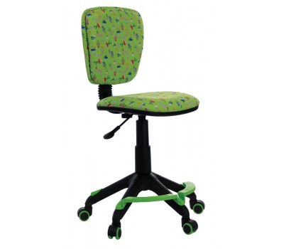 Кресло детское Бюрократ CH-204-F зеленый кактусы крестовина пластик подст.для ног