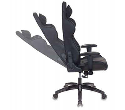 Кресло игровое Бюрократ CH-772N две подушки черный искусственная кожа