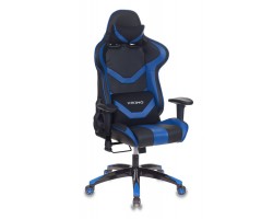 Кресло игровое Бюрократ CH-772N две подушки черный/синий искусственная кожа