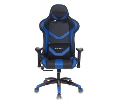 Кресло игровое Бюрократ CH-772N две подушки черный/синий искусственная кожа