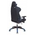 Кресло игровое Бюрократ CH-772N две подушки черный/синий искусственная кожа